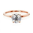thumbnail image 2 of Kobelli 14k Gold 1ct Round Certified Lab Grown Diamond Floating Tulip Solitaire Ring IJ/SI, 2 of 6