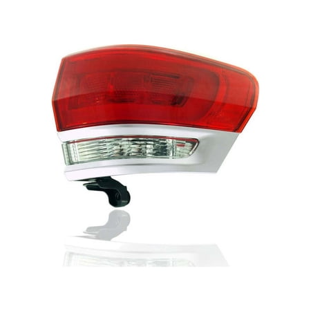 Tail Light Assembly - Compatible/Replacement for '15-21 Jeep Grand Cherokee - Outer On Body Quarter Panel, Platinum Trim, Halogen - Right Hand - Passenger - 68236134AE