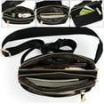 thumbnail image 3 of Fanny Pack for Men&Women Waterproof Nylon Fashion Slim Lightweight Waist Pack Bag with 3 Zipper Pockets Black, 3 of 6