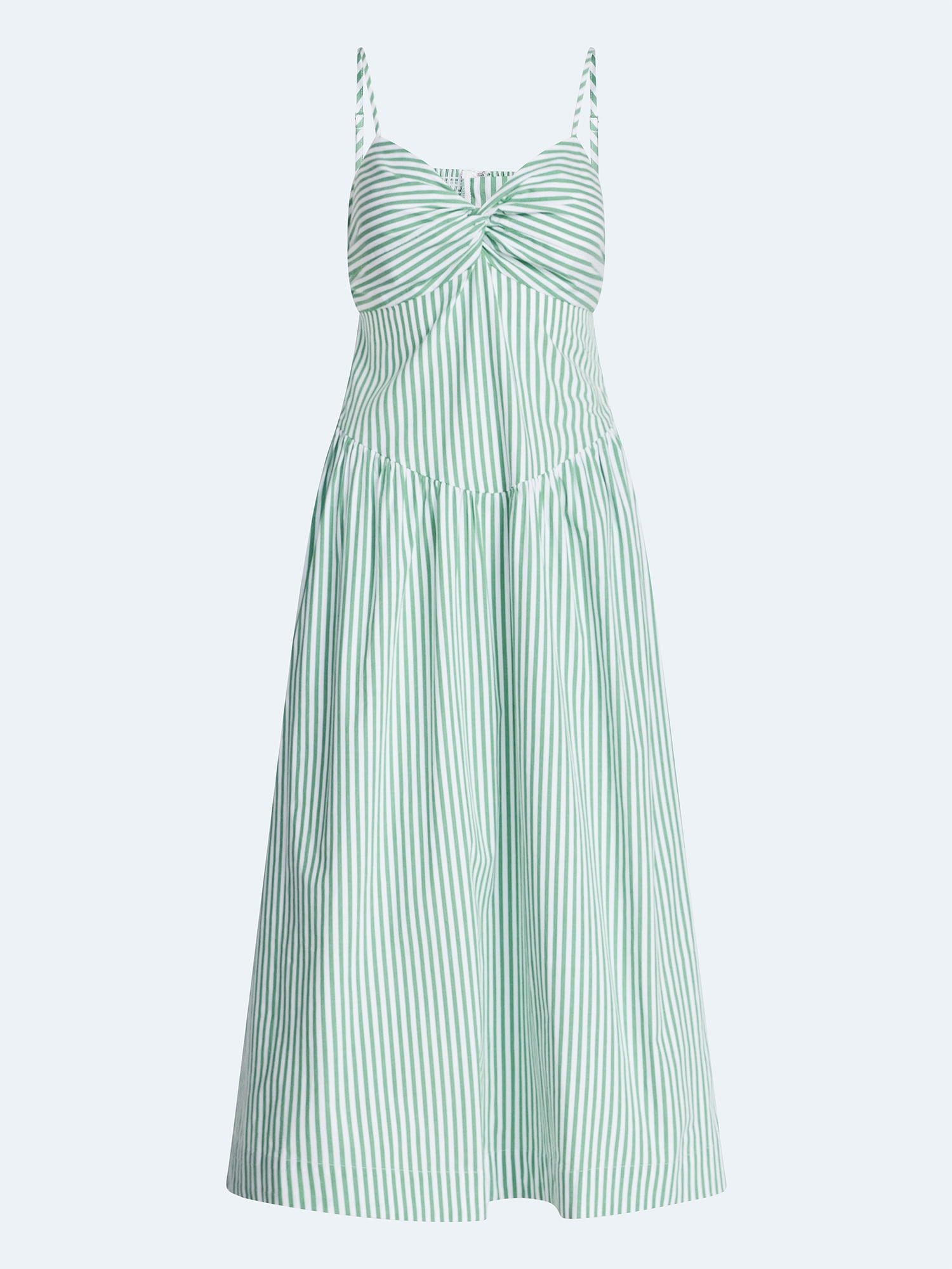 Free Assembly Women's Twist Front Sleeveless Maxi Dress with Drop Waist, Sizes XS-XXL