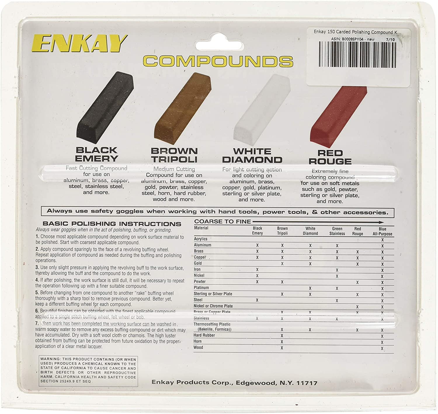 ENKAY 158-10K 10-Inch Buffer and Polishing Kit Box