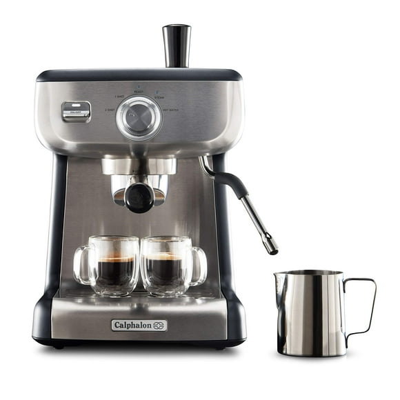 Calphalon Machine Espresso BVCLECMP1 Temp iQ avec Baguette Vapeur, Inox