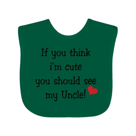 

Inktastic Cute Uncle Gift Baby Boy or Baby Girl Bib