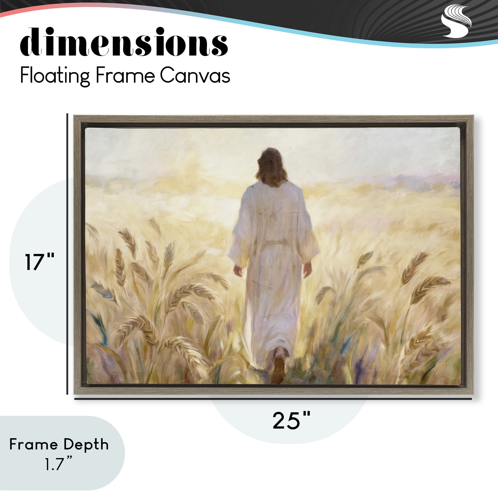 Stupell Industries In His Steps Walking Faithfully Brown Framed Floater Canvas Wall Art, design by Kim Allen