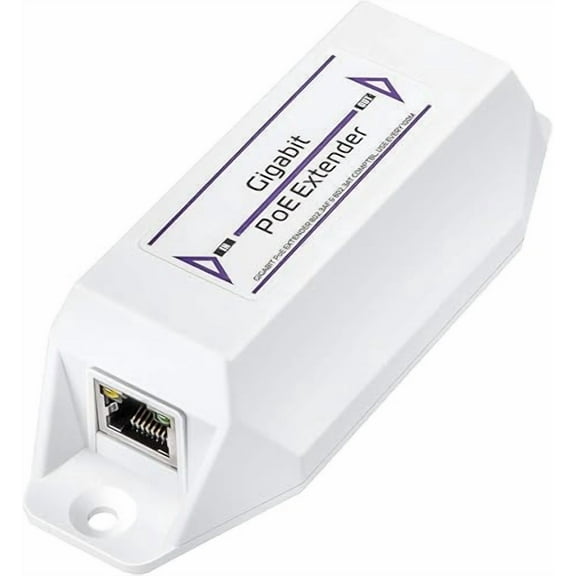 Miracles PoE10 Gigabit PoE  Extender, 1 Port 10/100/1000 Mbps, PoE Amplifier, Repeater, Wall Mount, Daisy Chain, Corresponds to IEEE 802.3at / 802.3af, Plug and Play