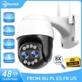 thumbnail image 1 of Cámara IP ICsee 4K de 8MP con doble lente, videocámara Digital CCTV 8X con detección humana, seguridad y videovigilancia, Wifi, PTZ, para exteriores, 1 of 3