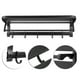 thumbnail image 5 of Toallas Espacio Montado En La Pared Toallero De Aluminio Soporte Estante De Almacenamiento Plegable Para Inodoro Negro, 5 of 7