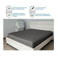 thumbnail image 7 of DNG Creations 6 Piece Zipper Sheet Set - Include (1 Fitted Sheet, 2 Base Sheet has Zipper, 1 Flat Sheet And 2 Pillowcase) 26 Inch Deep Pocket ( Solid Dark-Grey - Full ), 7 of 7