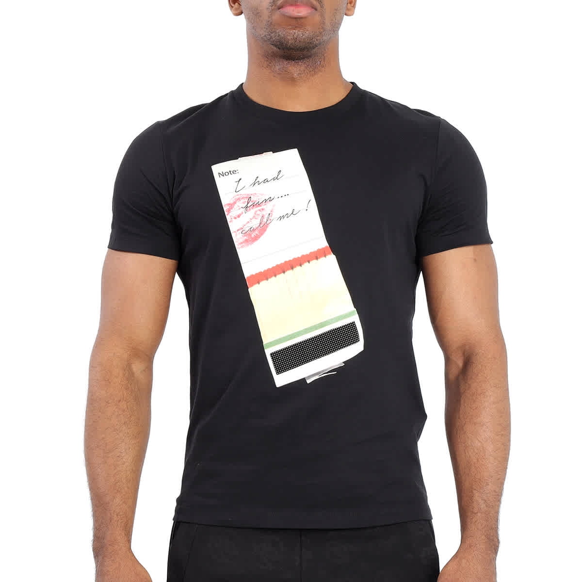 Roberto Men's Black Cotton Fit T-shirt, Size Medium - Walmart.com