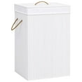 thumbnail image 3 of vidaXL Collapsible Laundry Basket Dirty Clothes Hamper Laundry Bin Bamboo, 3 of 9