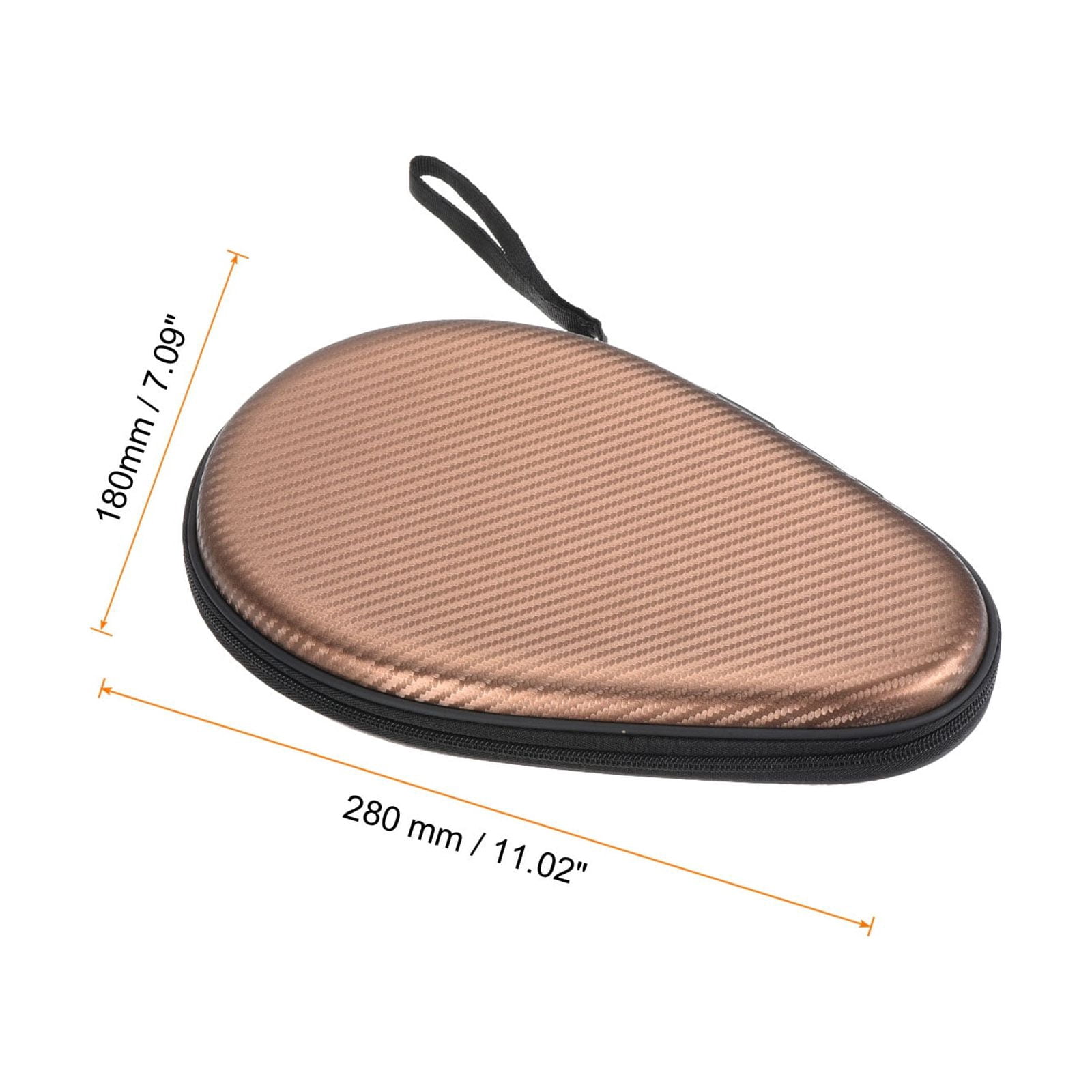 Unique Bargains Tennis Racket Case Ping-Pong Paddle Case Hard Cover Container Bag Brown