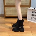 thumbnail image 4 of Teissuly Thick-Soled Mid-Calf Fashion Boots For Women In Fall New Versatile Fashion Retro Thick-Heeled Sleeve Short Boots Teissuly WER202312146100, 4 of 9