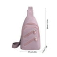 thumbnail image 3 of Sling Bag for Women Men Clearance QTOCIO Travel Fashionable Chest Bag for Men Women Lightweight Large Capacity Fabric Waterproofing Convenient Crossbody Front Pack, 3 of 6