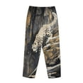 thumbnail image 3 of Lsque Graceful Snow Leopard Print Women's Pajama Pants, Lounge Pant - Comfortable Home Wear,Elastic Waistband, Stylish Design-Small, 3 of 9