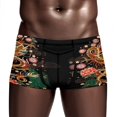 thumbnail image 3 of Chinese Traditional Dragons Men's Mesh Boxer Briefs Cooling Breathable Sports Underwear Vertical Fly, 3 of 5