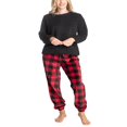 thumbnail image 1 of Ensemble de Pyjama en Peluche Sherpa pour Femmes et Plus Violet/diamant Moyen, 1 of 4