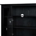 thumbnail image 6 of Pemberley Row Solid Pine Black TV Stand Rectangular Tempered Glass 52" x 15.75" x 36" Unassembled, 6 of 10
