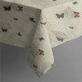thumbnail image 4 of Beige Leaf Butterfly Pattern Rectangle Tablecloth 60"x120",Waterproof Polyester Rectangle Table Cloth, Wipeable Spillproof Polyester Tablecloth for Dining, Camping, Indoor and Outdoor, 4 of 6
