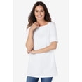 thumbnail image 5 of Woman Within Plus Size Perfect Cuffed Elbow-Sleeve Boat-Neck Tee, 5 of 6