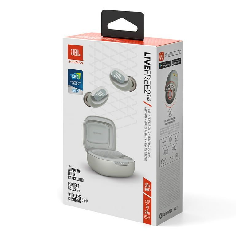 JBL Live Free 2 True Wireless Noise Cancelling Earbuds (Silver)