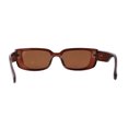 thumbnail image 4 of Womens Mod Square Cat Eye Plastic Fashion Sunglasses All Brown, 4 of 4