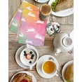 thumbnail image 4 of Easter Kitchen Dish Towels for Drying Dishes Set of 3, Spring Rabbits Silhouette Rainbow Ombre Art Waffle Weave Microfiber Hand Tea Bathroom Towels Quick Dry & Absorbent Towel 15.7x23.6, 4 of 7
