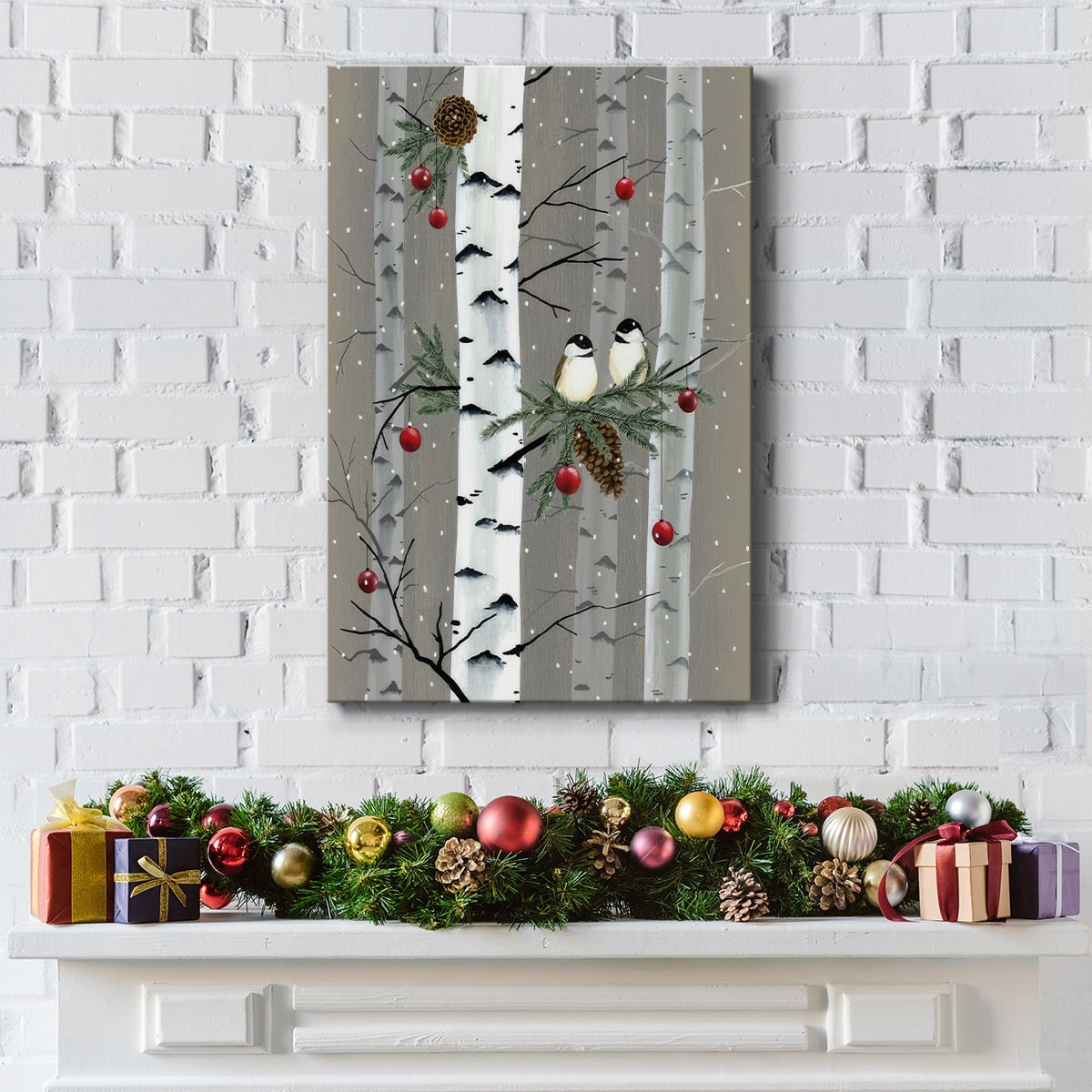 Birch Birds I- Gallery Wrapped Canvas