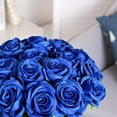 thumbnail image 4 of ZOELNIC Blue Fake Roses Artificial Flowers - 10 Pcs Fake Artificial Roses Silk Flowers with Stems for Home Wedding Hotel Office Centerpiece Decor, 4 of 7