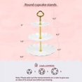 thumbnail image 3 of NWK 5 Piece Cake Stand Set with 2 of 3-Tier Cupcake Stands + 3X Appetizer Trays Perfect for Wedding Baby shower Graduation New Year Birthday Tea Party(Golden Struct)), 3 of 6