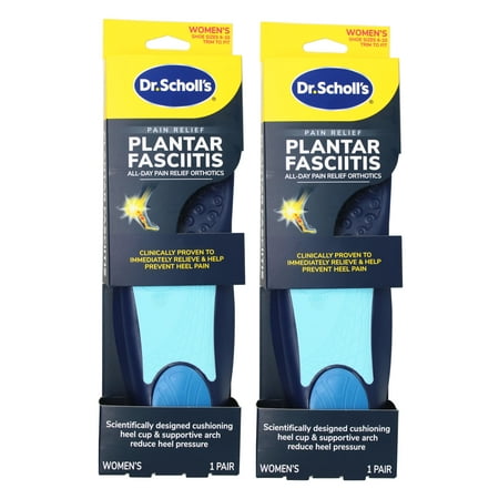 Dr. Scholl’s Plantar Fasciitis Pain Relief Orthotic Insoles, Immediately Relieves Pain: Heel, Spurs, Arch Support, Distributes Foot Pressure, Women's Shoe Size 6-10, 1 Pair
