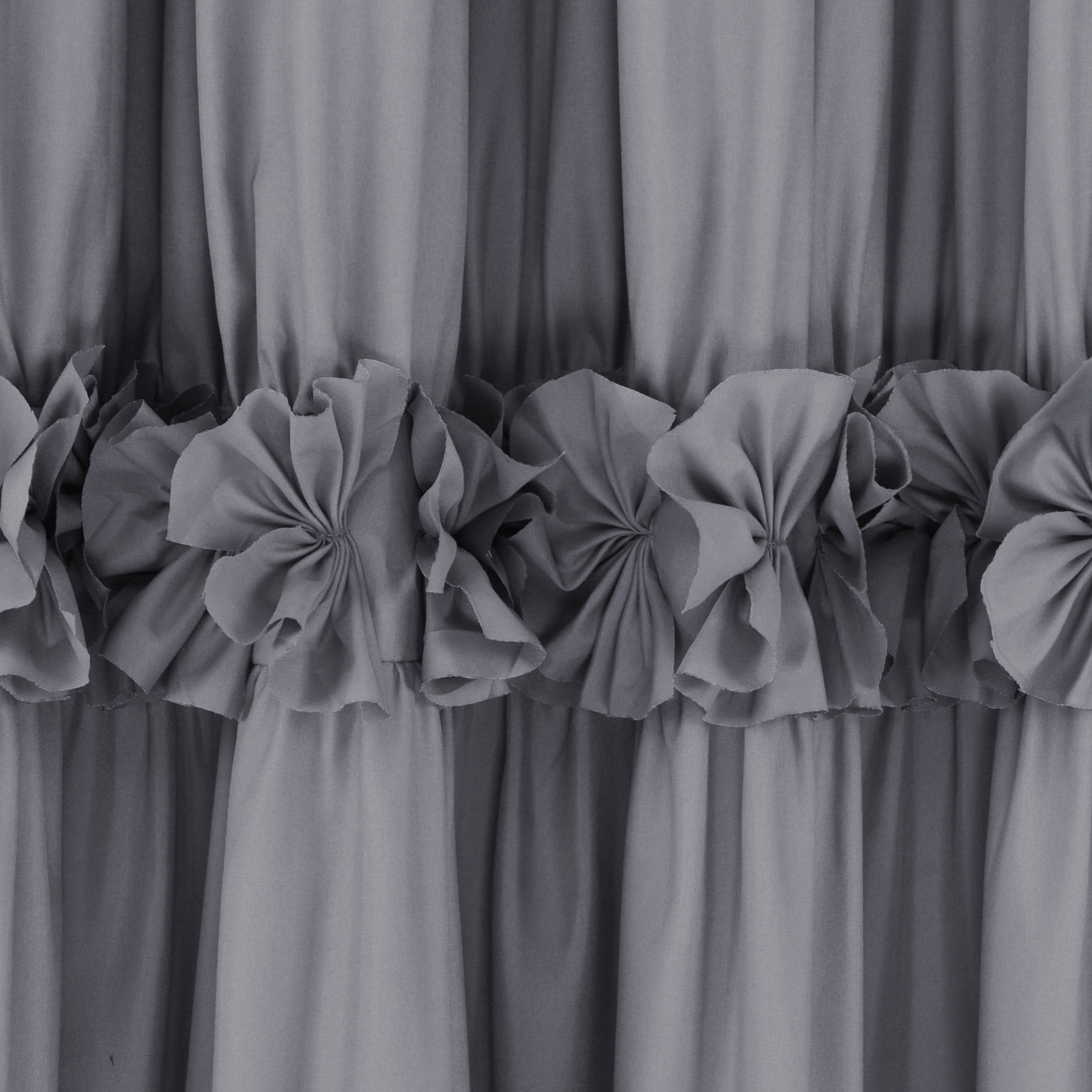 HIG Uptown Modern Gray Solid Print Geometric Rod Pocket Blackout Curtains, 54" x 84" (2 Panels)