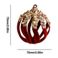 thumbnail image 4 of Hvmvliv Christmas Ornaments 3Pc 3.12inch Red Velvet Hollow Christmas Balls Decorations Plastic Shatterproof Xmas Tree Ornament for Indoor Christmas Decoration Red, 4 of 6