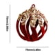 thumbnail image 4 of 3PC 8cm Wine Red Velvet Hollow Christmas, 4 of 5