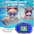 thumbnail image 3 of Cámara impermeable para niños Agoigo HD 5 MP 1080P 32 GB con funda azul oscuro, 3 of 6
