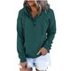 thumbnail image 1 of ICHUANYI Clearance Women Winter Casual Button Drawstring Hooded Pullover Tops(Green, S) ICHUANYI WER2023081513624, 1 of 5