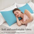 thumbnail image 6 of Lake Blue Long Body Pillow Cover 20x60 Inch, Farmhouse Solid Blue Color Modern Art Decorative Pillowcase with Zipper, Microfiber Pillow Protector, Soft Breathable Long Pillowcases for Women, 6 of 9