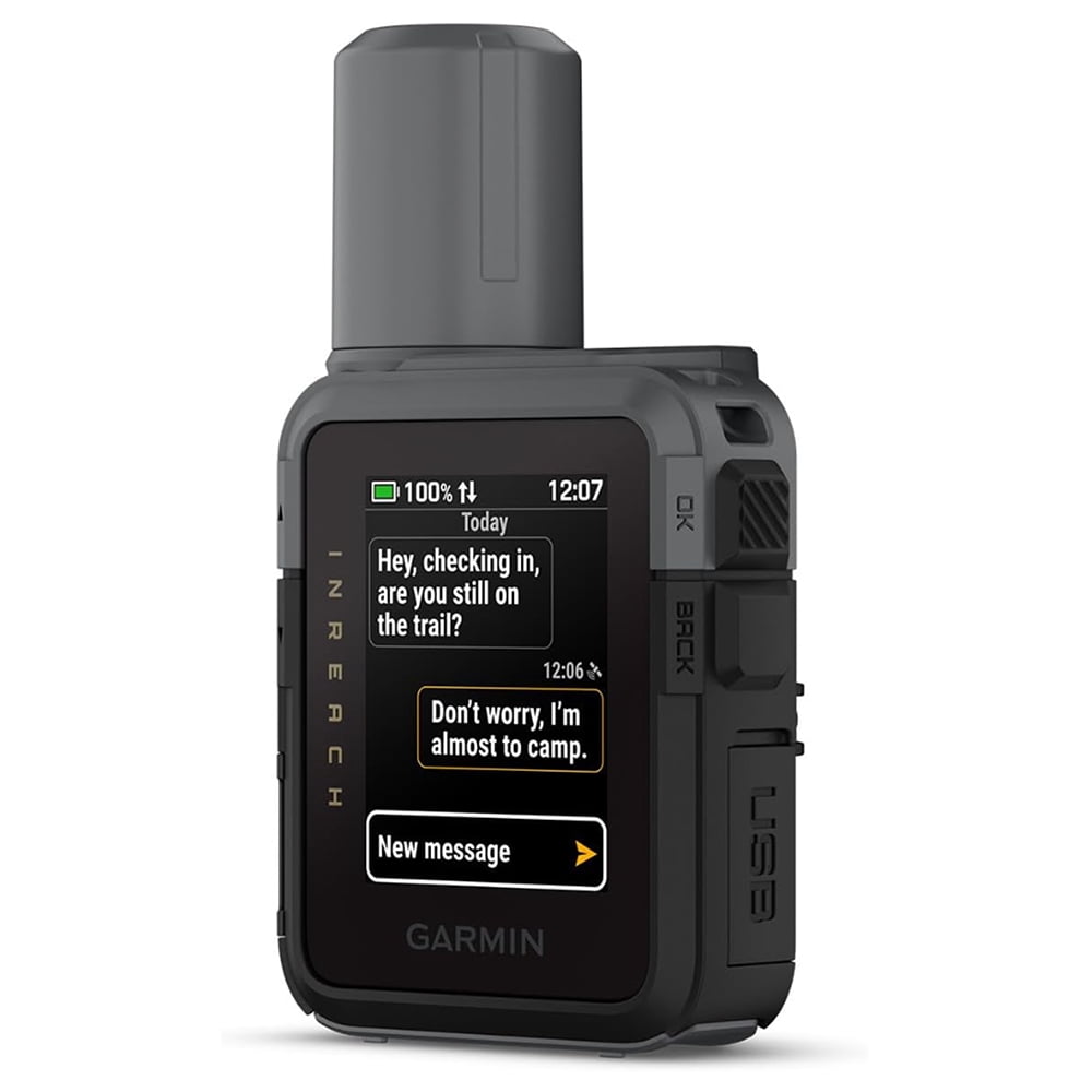 Garmin inReach Mini 3 Compact SOS Satellite Communicator with Touchscreen 010-03387-00 Bundle with Wearable Commuter Front and Rear Safety Light and 2-Pack Tactical Emergency Paracord Bracelet