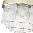 thumbnail image 3 of Ciara 3-Light Flush Mount in White Gold and Hammered Water Glass, 3 of 4