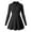 Black, variant on OQQ Womens Dress Casual Long Sleeve Elastic Simple A-Line Zipper Mini Dress