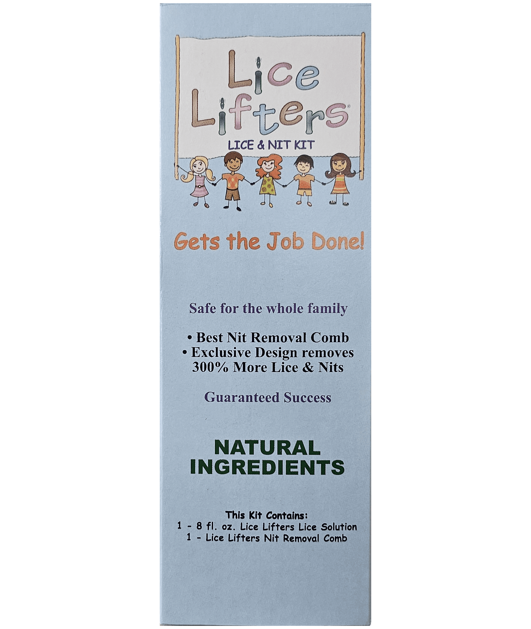 Lice Lifters Lice and Nit Treatment Kit Includes 8 Floz Solution and Removal Comb
