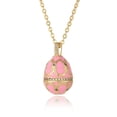 thumbnail image 2 of LEFTHIGH Home Easter Egg Pendant Necklace Enamel Zircon Glamour Copper Gold Chain Spring Jewelry Women Elegant Polished Holiday Gift Party Daily Wear 45cm St Patricks Day Accessories, 2 of 7