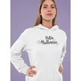 thumbnail image 2 of Happy Halloween Phrase Hoodie Women -Image by Shutterstock, Female XX-Large, 2 of 4