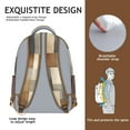 thumbnail image 5 of Brown and Grey Abstract Art Artwork Backpack for School,Cute School Bag,Schoolbag with Adjustable Shoulder Straps & Padded Back,15.3"x11"x6.7", 5 of 6