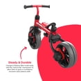 thumbnail image 4 of Yvolution Triciclo 3 en 1 para niños pequeños Velo Flippa Triciclo de empuje Bicicleta de equilibrio para niños pequeños con mango de dirección para padres para niños y niñas de 2 a 5 años (rojo), 4 of 5