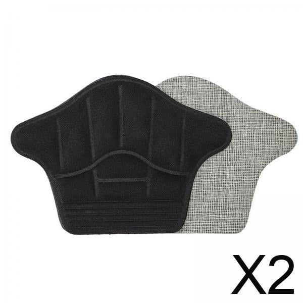 2 Forros Adhesivos Para El Talón De Zapatos Para Mujeres Y Hombres, 3,94x2,87x0,28 Pulgadas, Color Negro