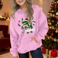 thumbnail image 4 of Sudadera con capucha para niñas y niños, sudadera de manga larga con cuello redondo y estampado de moda, jersey con bolsillo, sudadera de poliéster para niñas, 4 of 8