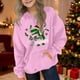 thumbnail image 4 of Sudadera con capucha para niñas y niños, sudadera de manga larga con cuello redondo y estampado de moda, jersey con bolsillo, sudadera de poliéster para niñas, 4 of 8