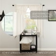 thumbnail image 3 of VHC Brands Burlap Antique White 4 PC Curtain Set (2 Prairie Swag 36x18 and 2 Tier 24x36), 3 of 4