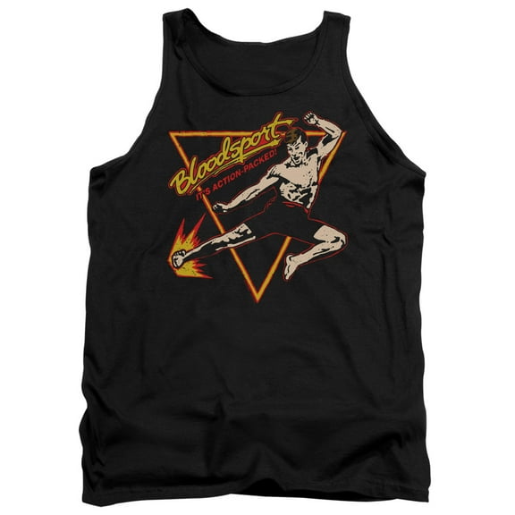 Bloodsport Action Packed Adult Tank Top Black