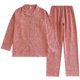 thumbnail image 5 of Pijama de algodón para mujer, primavera y otoño, solapa, flor rosa, doble capa, hilo de algodón, manga larga, traje para el hogar, 5 of 5